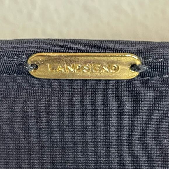 Lands End Swim Dress One-Piece Swimsuit Sz Plus 24W Modest Black Underwire - Picture 7 of 8